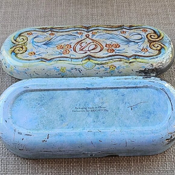 Brighton Sunglasses Case Can Metal hard Case for Glasses Vintage Case only - Picture 3 of 8